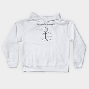 Anatomy of a Stick Figure Kids Hoodie